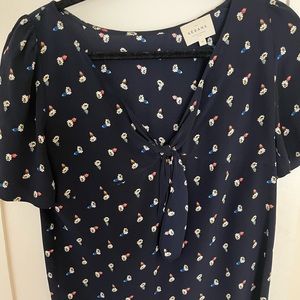 Sezane blouse with tie